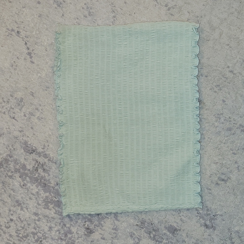 Hollister Smocked Tube Top Mint Green